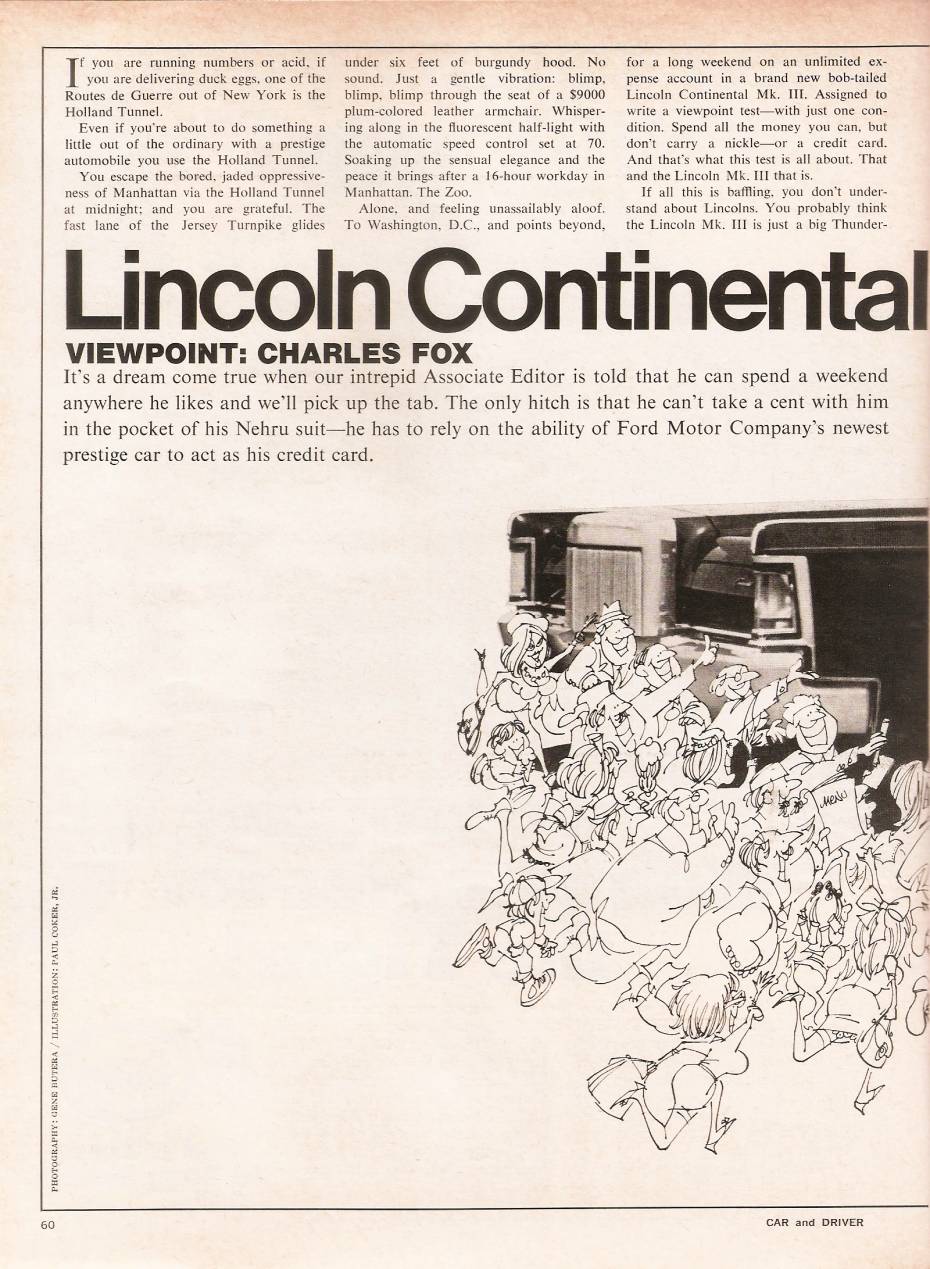 Lincoln Continental Mark III: A Strange Journey Between New York and Washington