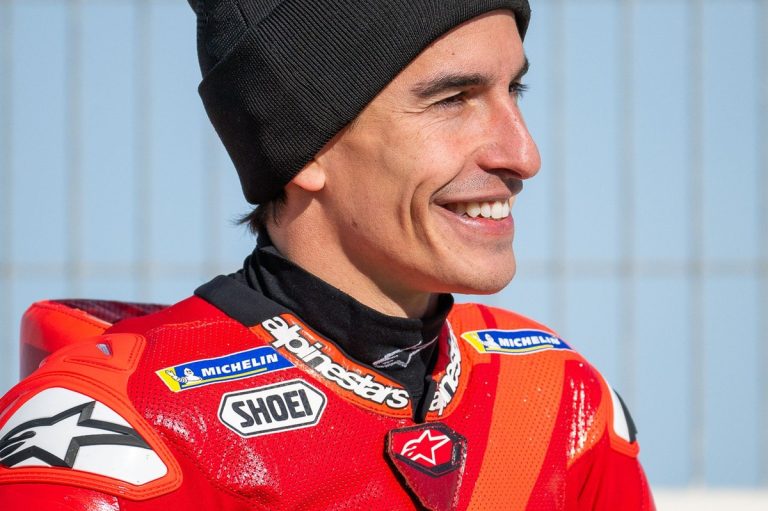 Marc Márquez finds his smile again on his Ducati after a long absence.