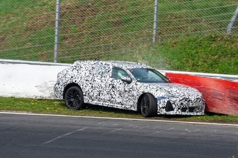 Audi RS6 Prototype Clips Barrier at Nürburgring, Raises Tuning Concerns