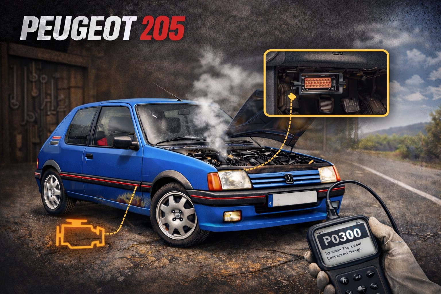 Locating the Diagnostic Port on a Peugeot 205