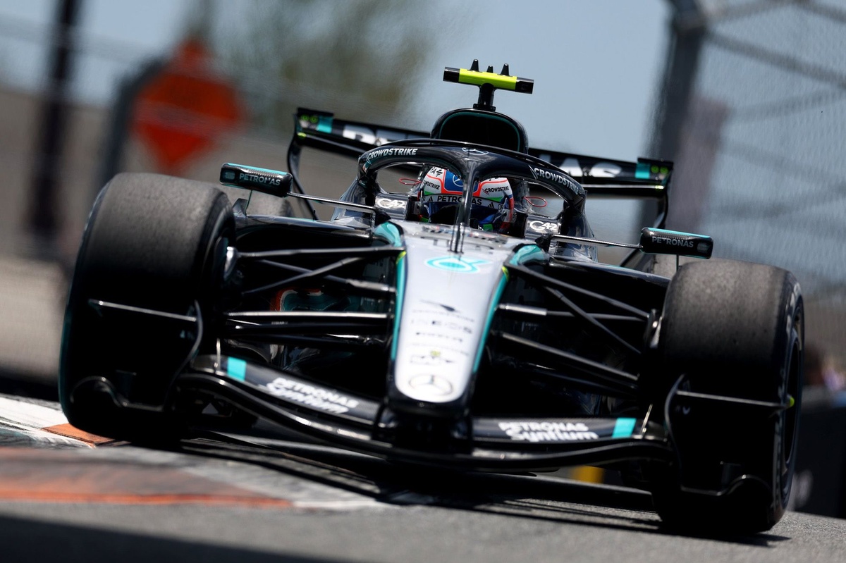 Kimi Antonelli salvages Mercedes’ Miami sprint Friday after battery issue