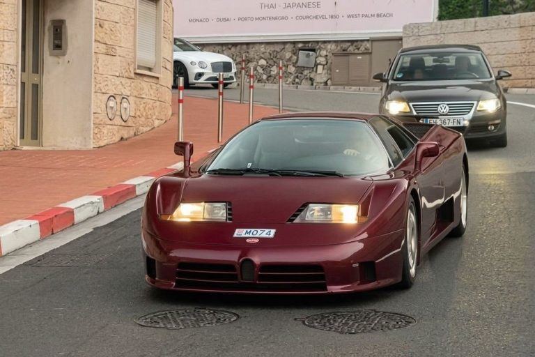 Fernando Alonso Channels 90s Supercar Cool in Monaco Aboard a Bugatti EB110 GT